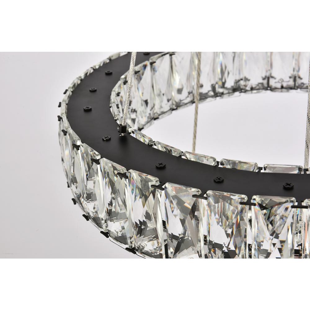 Monroe 18 Inch Led Two Ring Pendant In Black. Picture 5