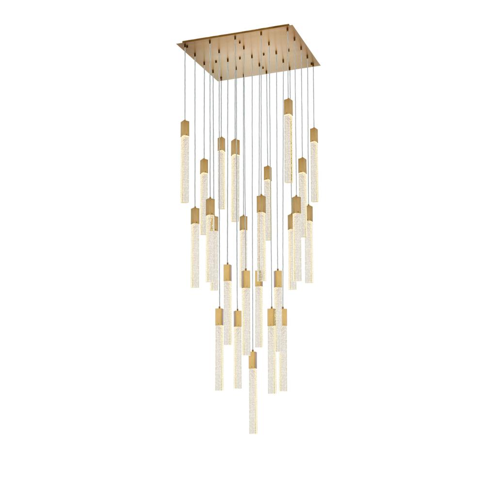 Weston 25 Lights Pendant In Satin Gold. Picture 1