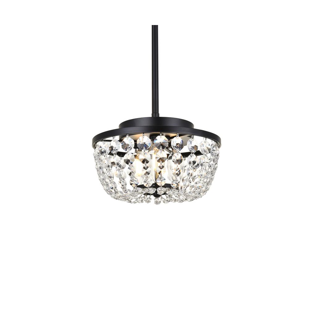 Gianna 10 Inch Pendant In Black. Picture 2