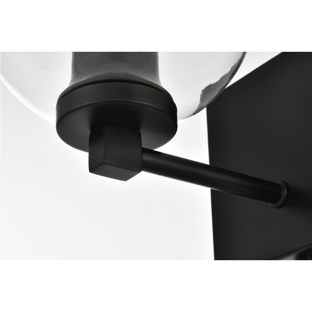 Juelz 1 Light Black And Clear Bath Sconce. Picture 5