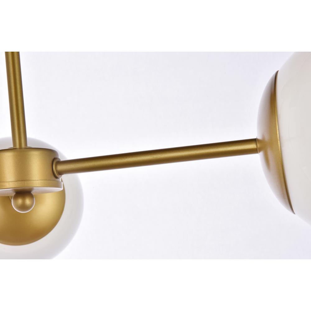 Briggs 26 Inch Flush Mount In Brass With White Shade. Picture 5