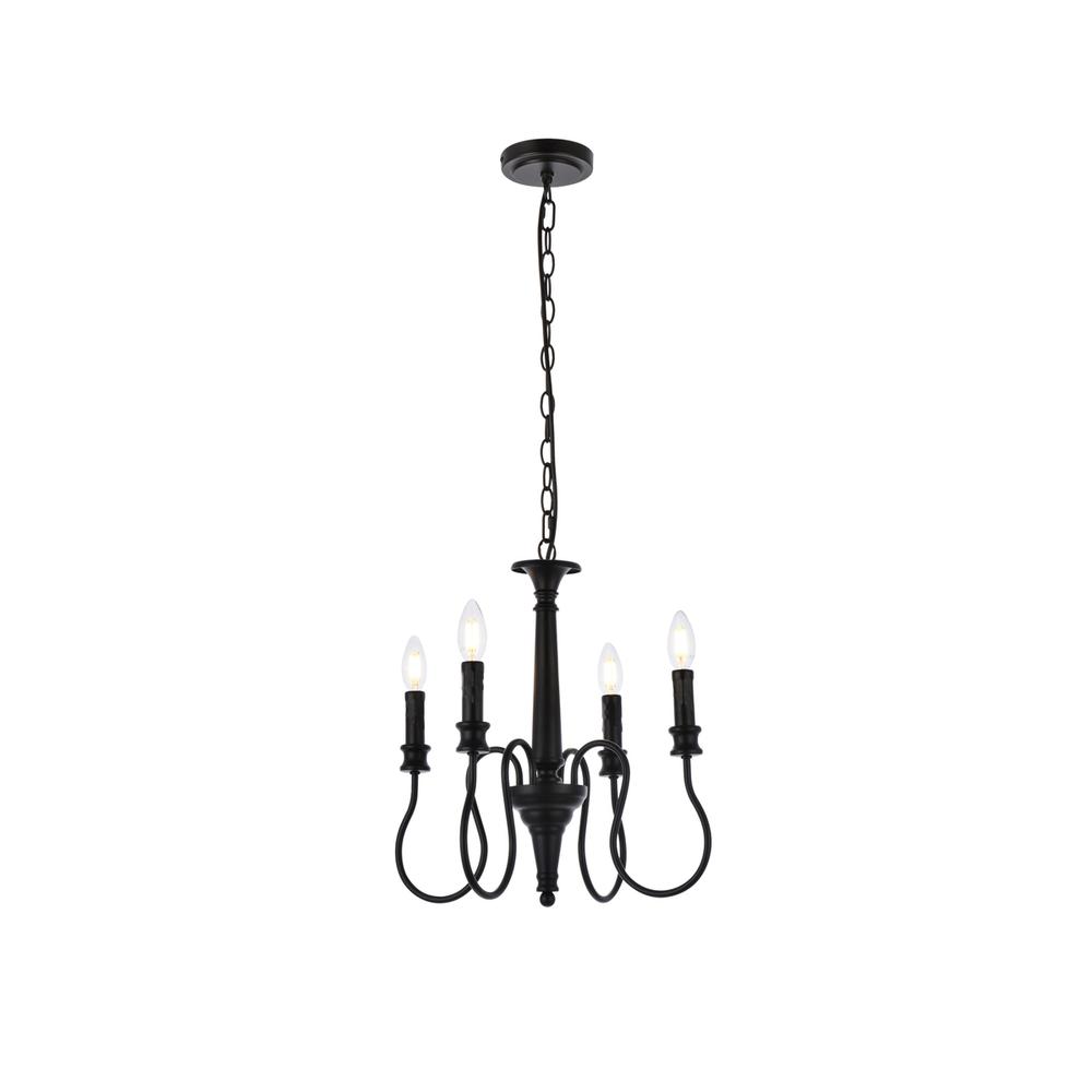 Flynx 4 Lights Pendant In Black. Picture 1