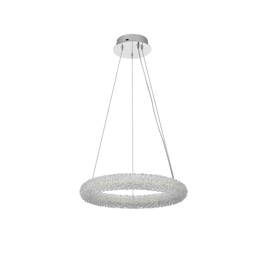 Bowen 18 Inch Adjustable Led Chandelier In Chrome. Picture 8