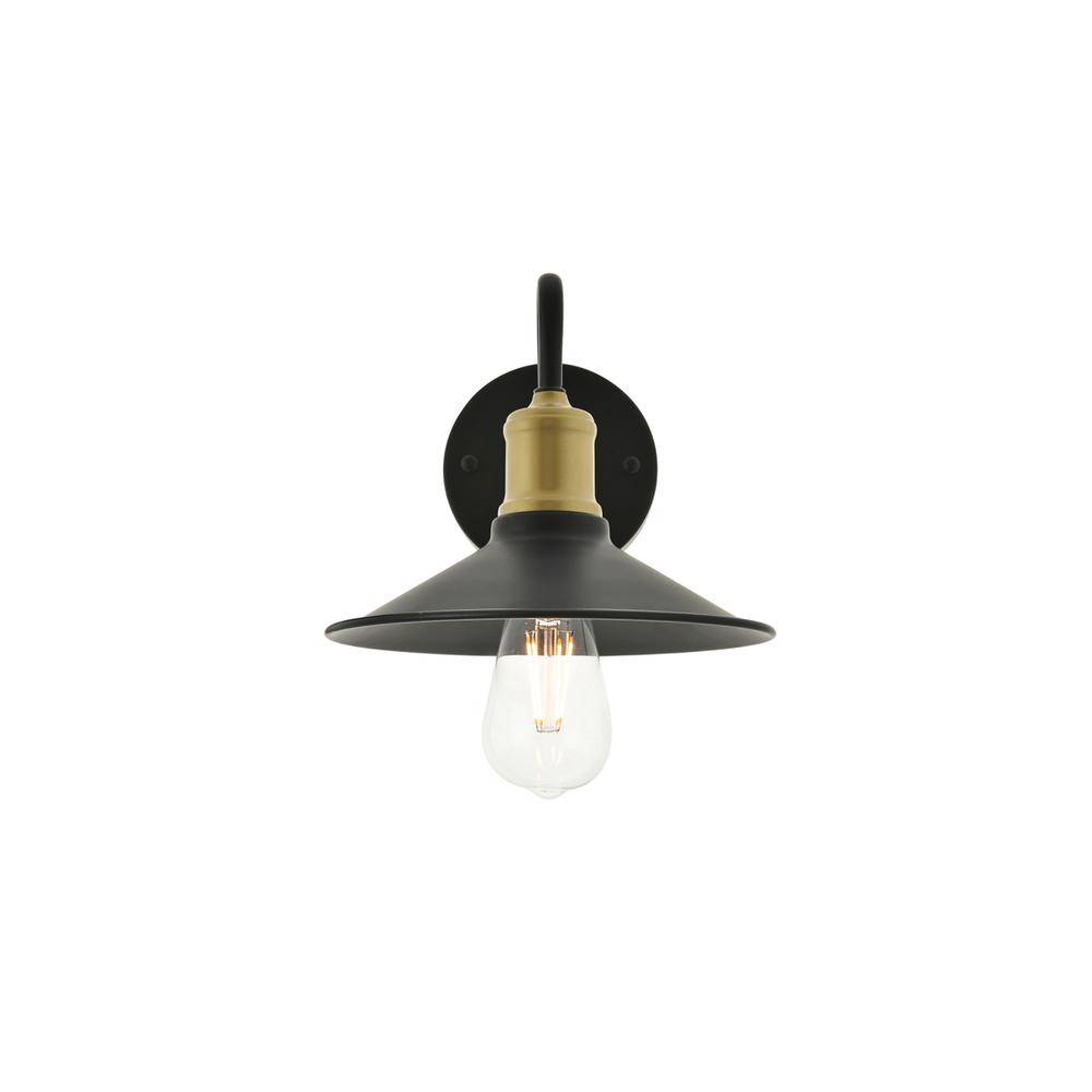 Etude 1 Light Brass And Black Wall Sconce. Picture 6