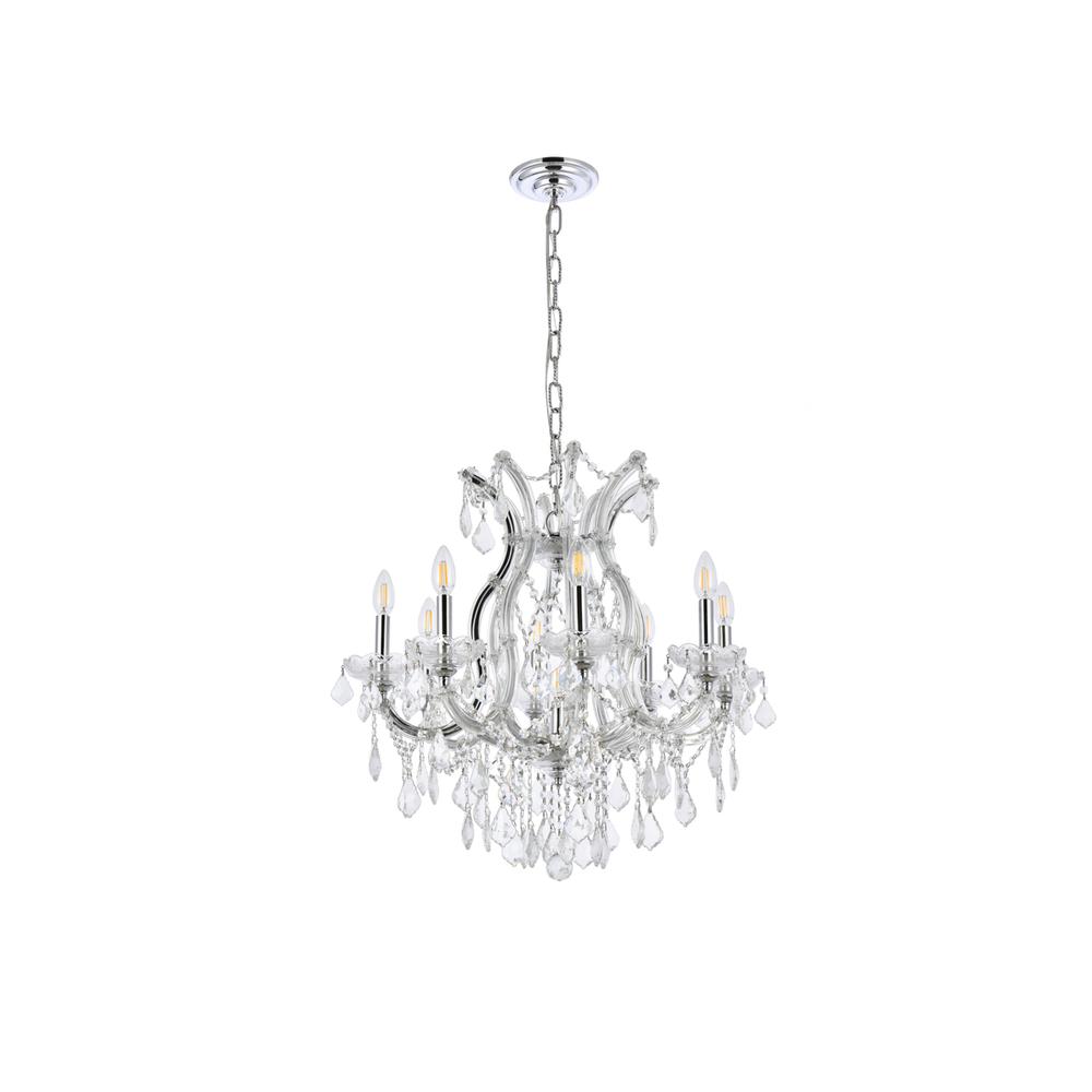 Maria Theresa 9 Light Chrome Chandelier Clear Royal Cut Crystal. Picture 6
