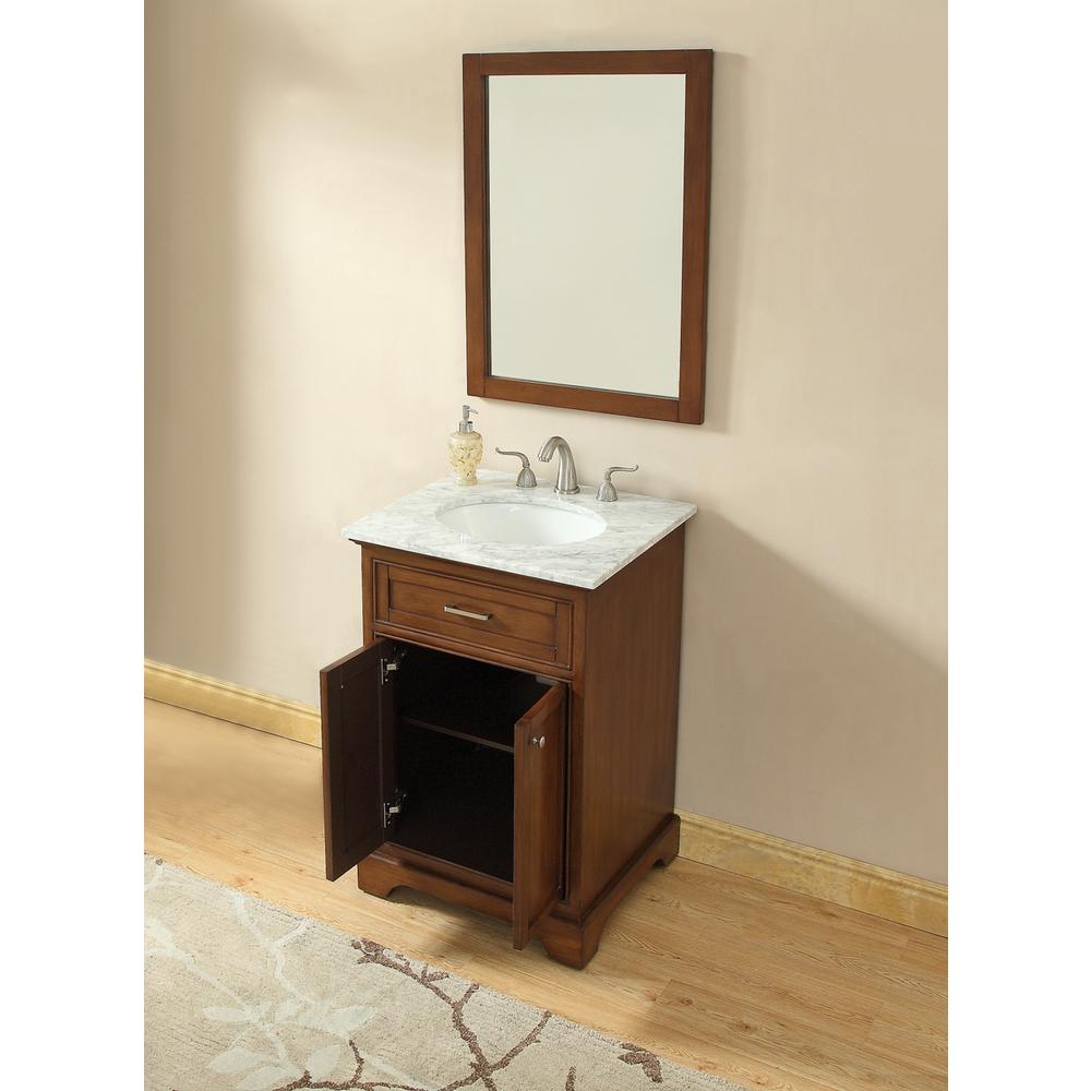 24 In. Single Bathroom Vanity Set In Teak. Picture 10