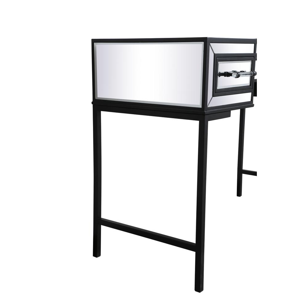 42 Inch Mirrored Flip Top Vanity Table In Black. Picture 8