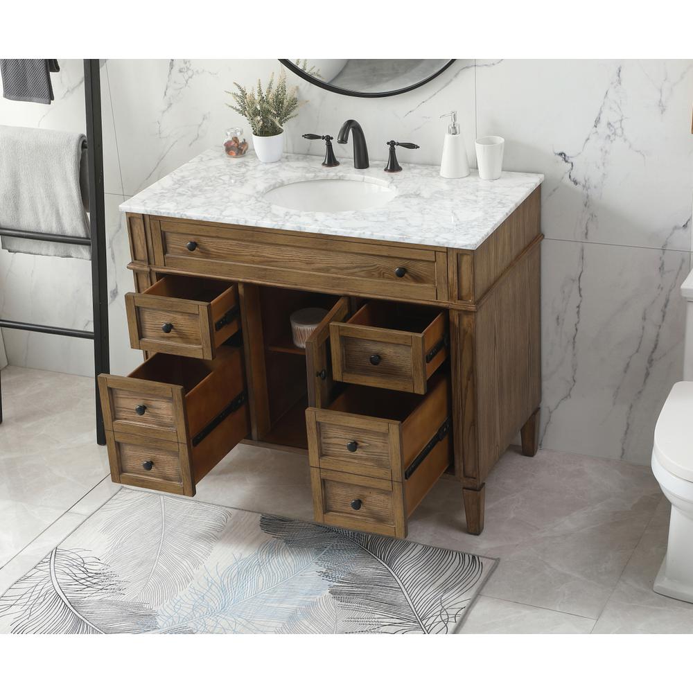 42 Inch Single Bathroom Vanity In Driftwood. Picture 3