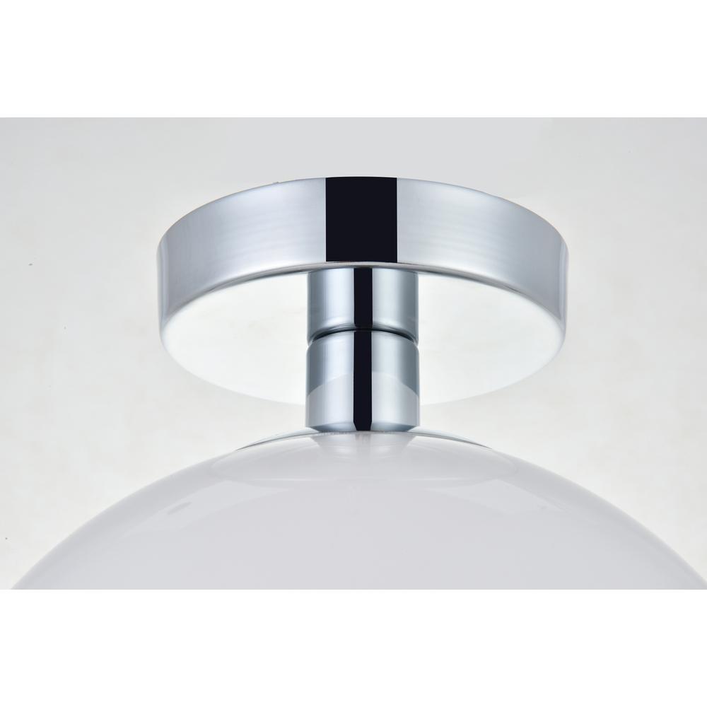 Baxter 1 Light Chrome Flush Mount With Frosted White Glass. Picture 5