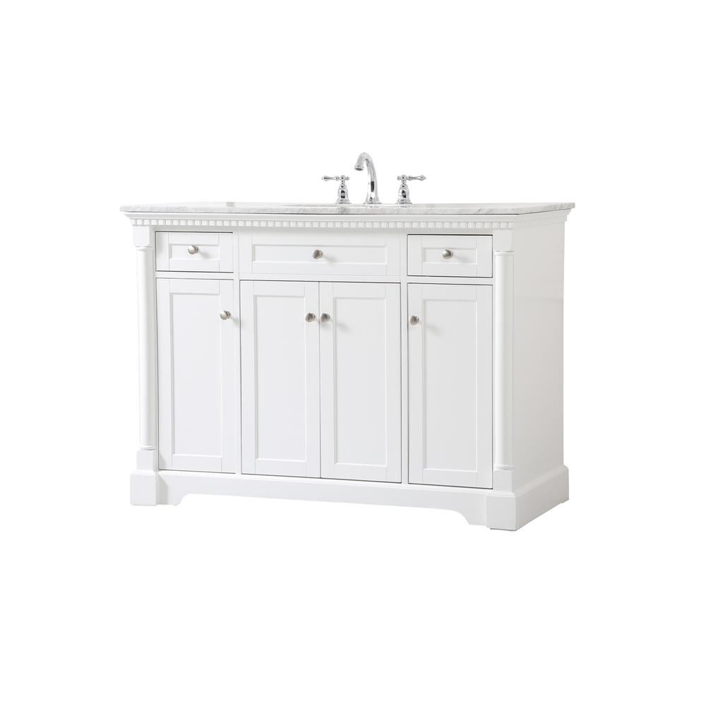 48 Inch Single Bathroom Vanity In  White. Picture 7