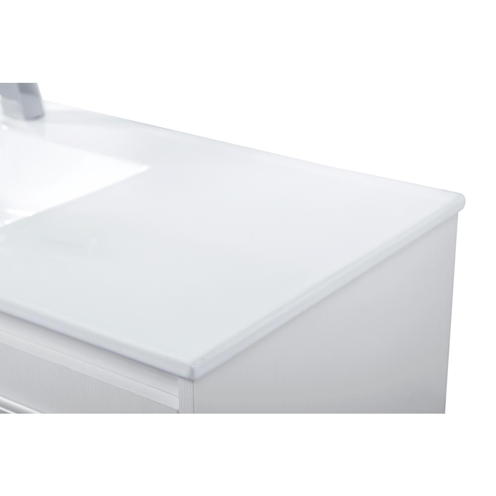 48 Inch  Single Bathroom Floating Vanity In White. Picture 11