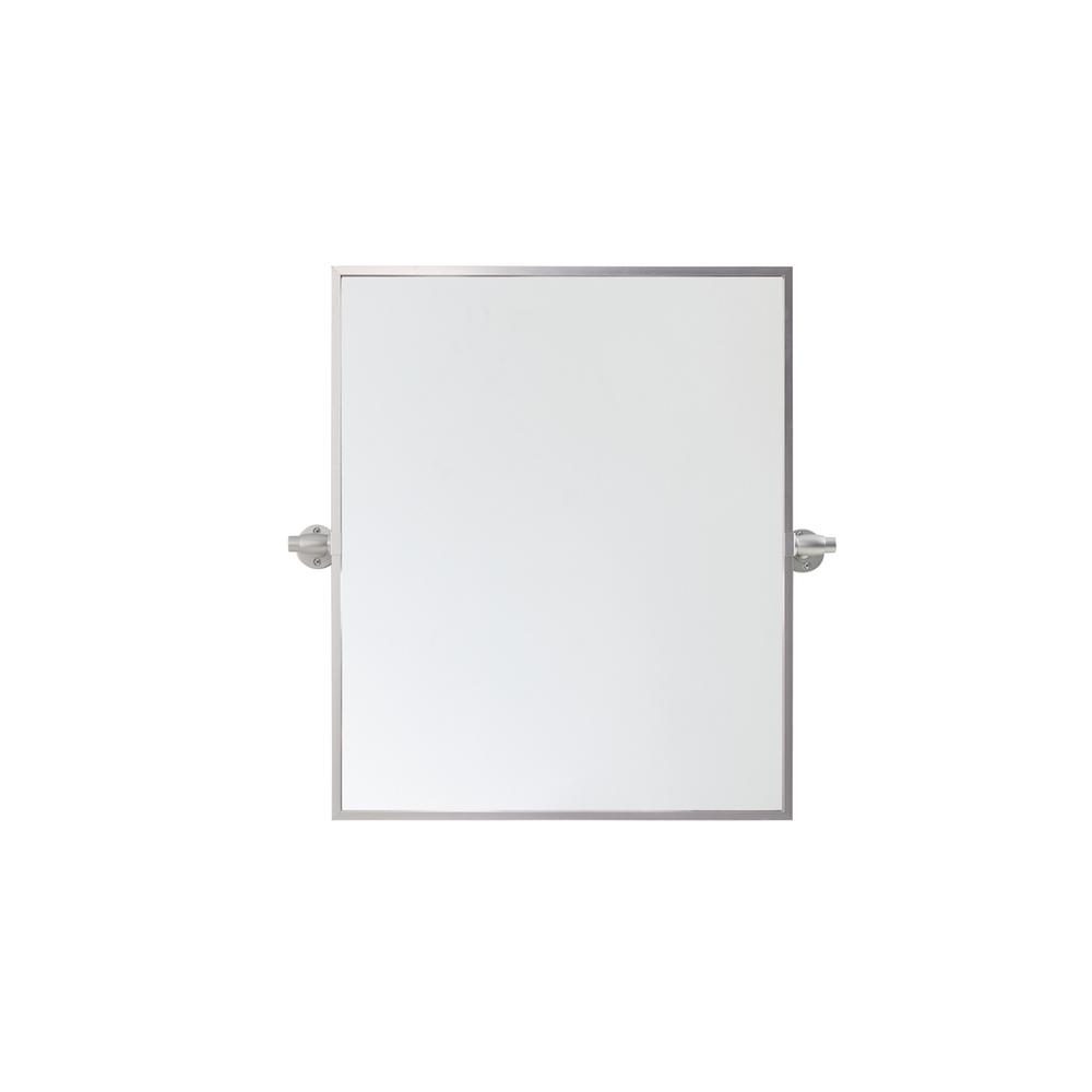 Rectangle Pivot Mirror 24X20 Inch In Silver. Picture 1