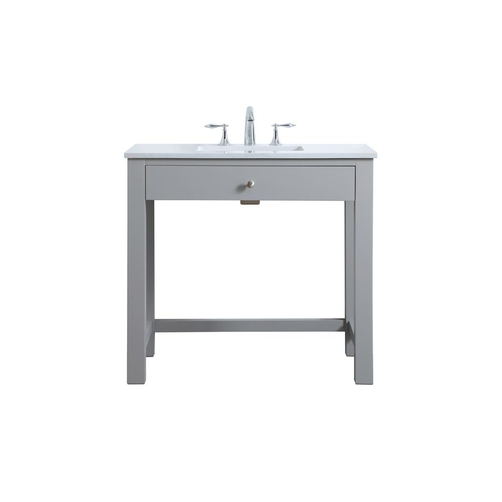 36 Inch Ada Compliant Bathroom Vanity In Grey. Picture 1