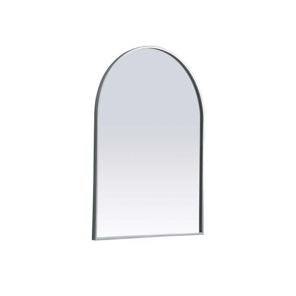 Metal Frame Arch Mirror 27X36 Inch In Silver. Picture 7