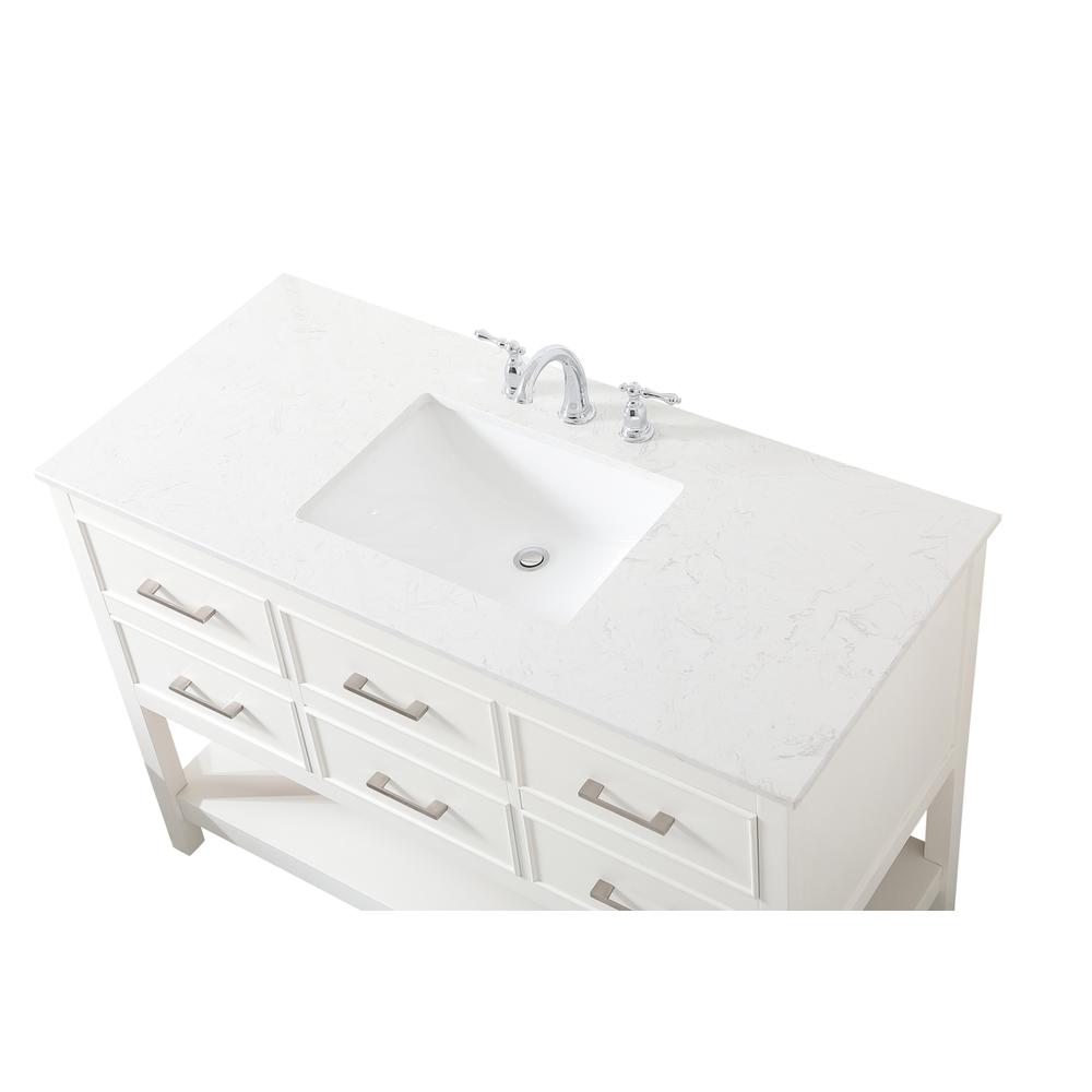 48 Inch Single Bathroom Vanity In White. Picture 10