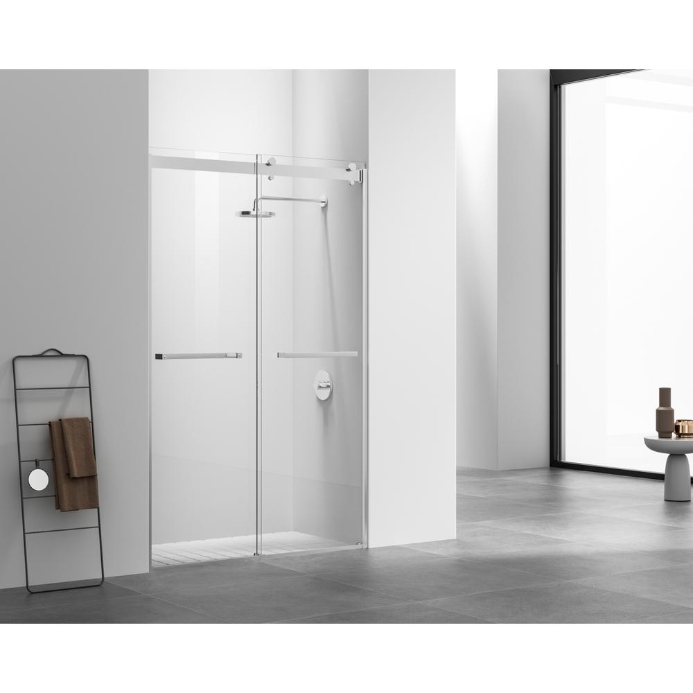 Frameless Shower Door 48 X 76 Polished Chrome. Picture 11