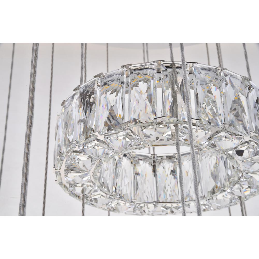 Monroe Integrated Led Chip Light Chrome Chandelier Clear Royal Cut Crystal. Picture 5