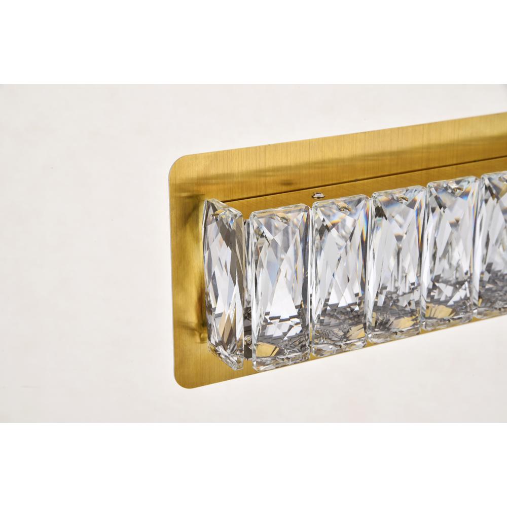 Monroe Integrated Led Chip Light Gold Wall Sconce Clear Royal Cut Crystal. Picture 3