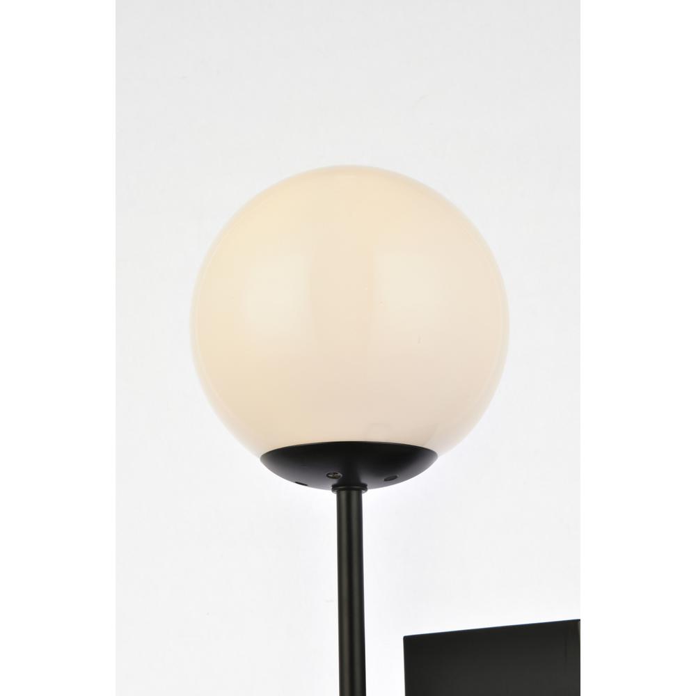 Neri 1 Light Black And White Glass Wall Sconce. Picture 3
