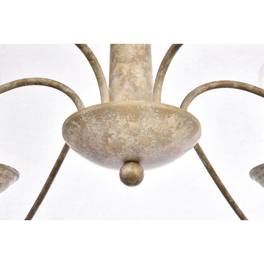 Merritt Collection Chandelier D39.8 H24 Lt:6 Weathered Dove Finish. Picture 5