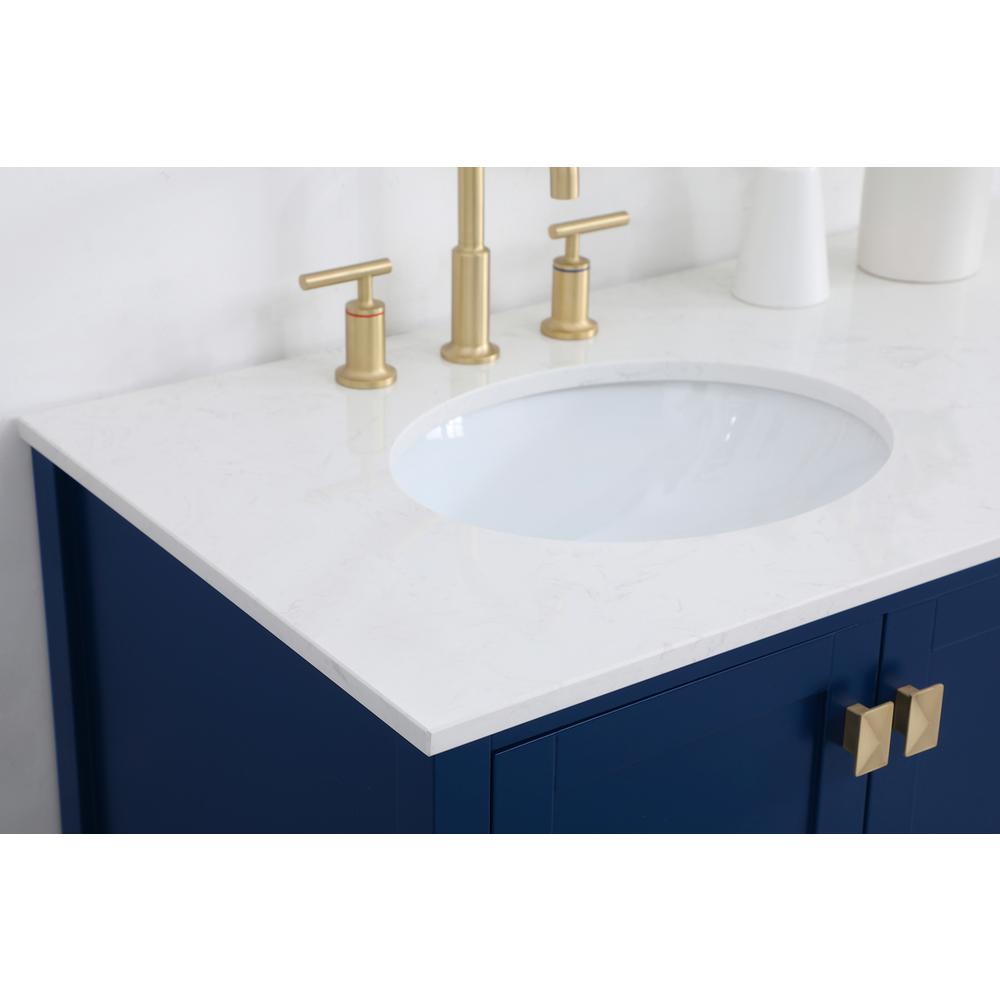 42 Inch Single Bathroom Vanity In Blue. Picture 5