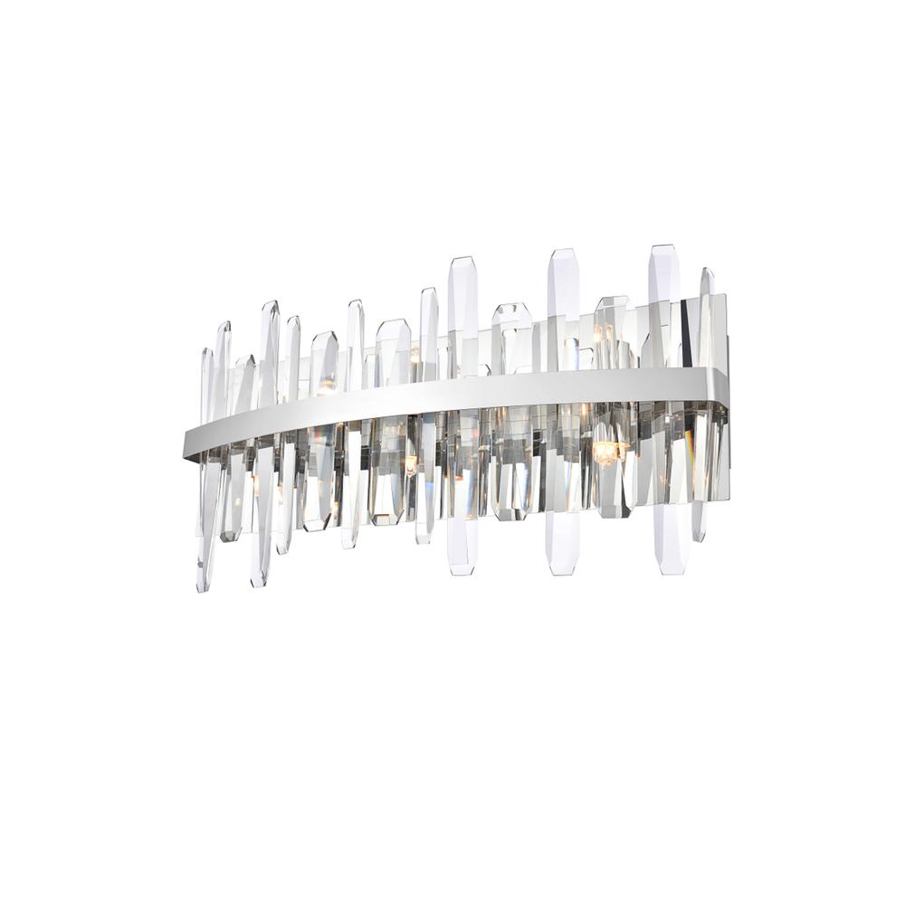 Serena 24 Inch Crystal Bath Sconce In Chrome. Picture 2