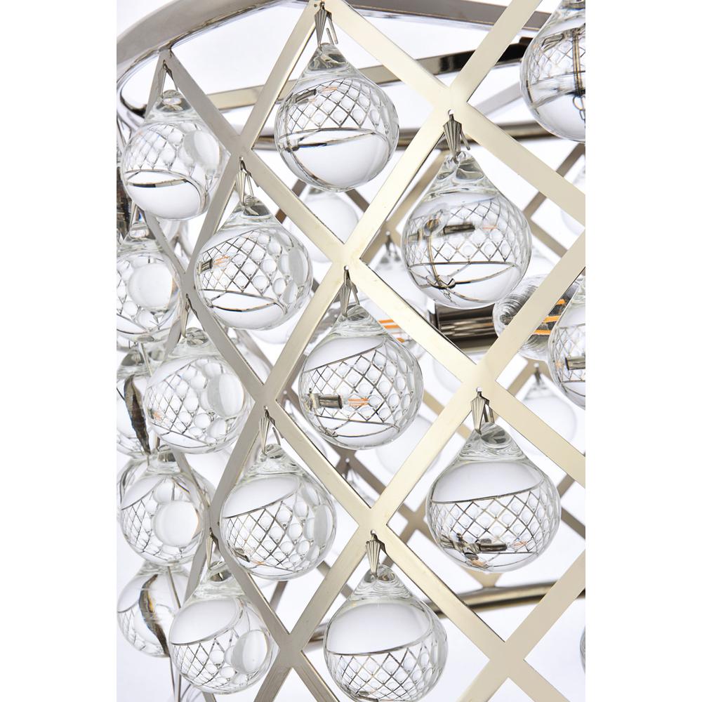 Madison 6 Light Polished Nickel Pendant Clear Royal Cut Crystal. Picture 4