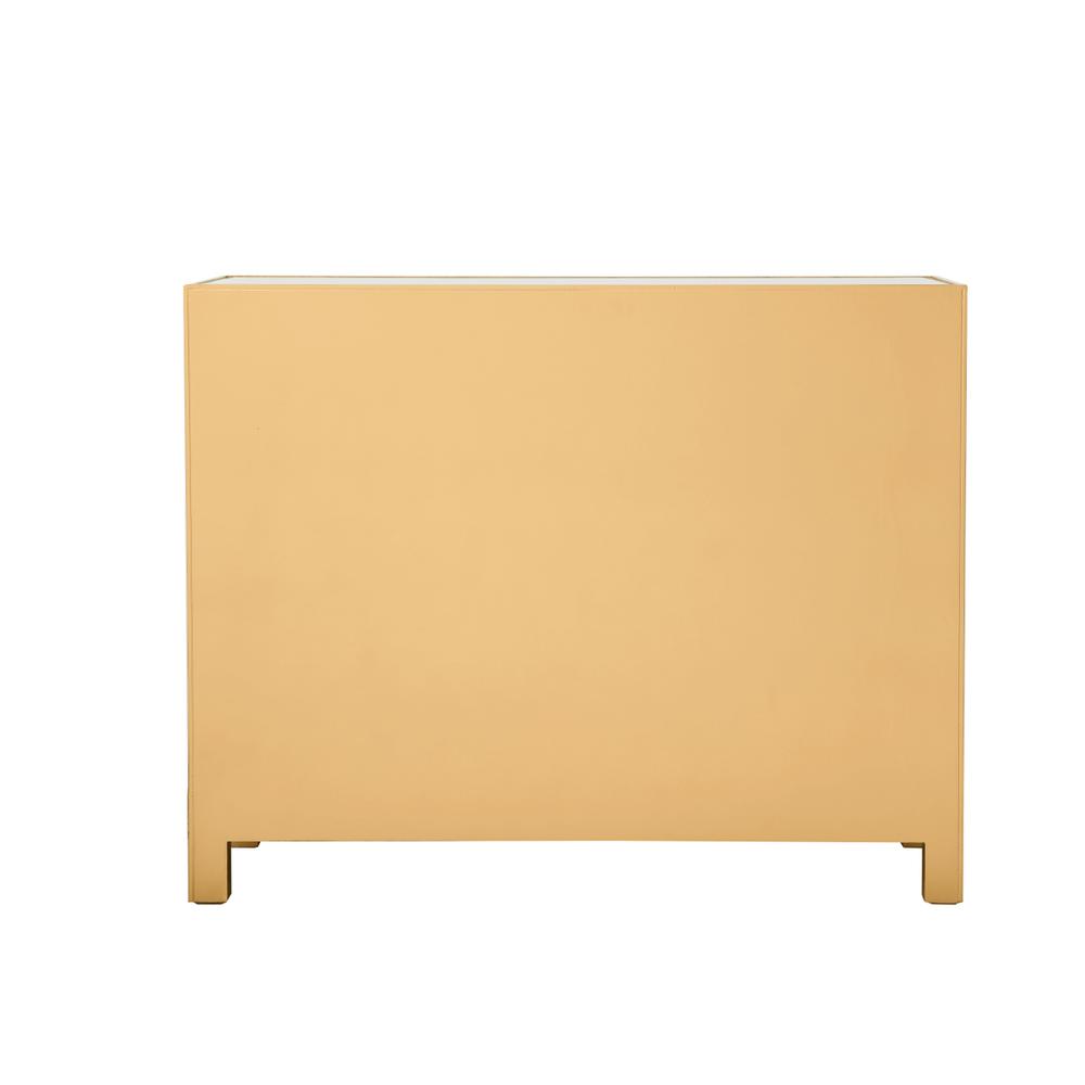 Chest 3 Drawers 40In. W X 16In. D X 32In. H In Gold. Picture 9