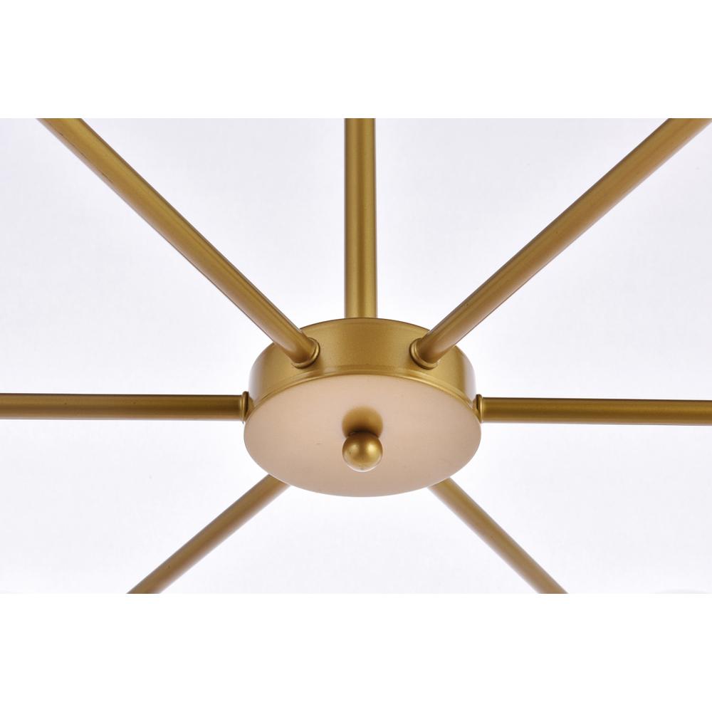 Briggs 36 Inch Pendant In Brass With White Shade. Picture 4