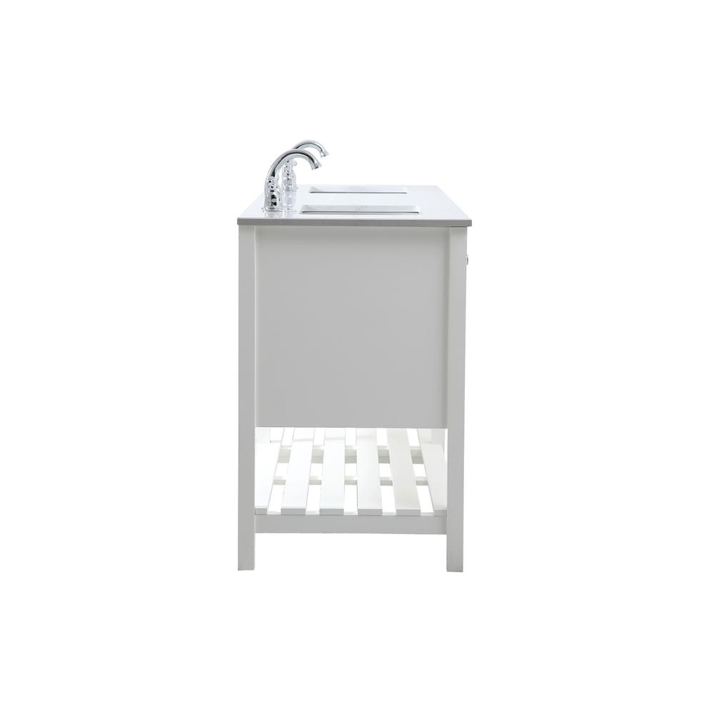 72 Inch Double Bathroom Vanity In White. Picture 13