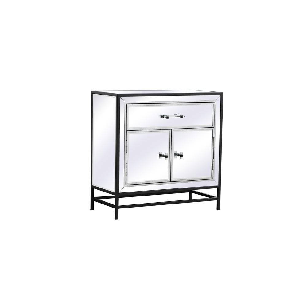James 28.5 In. Mirrored Cabinet In Black. Picture 4
