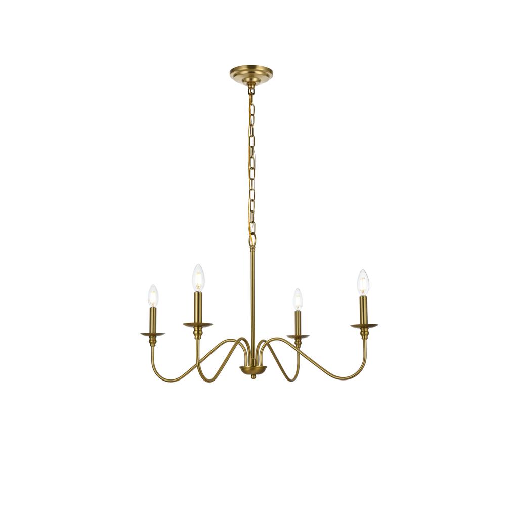 Rohan 30 Inch Chandelier In Satin Gold. Picture 1