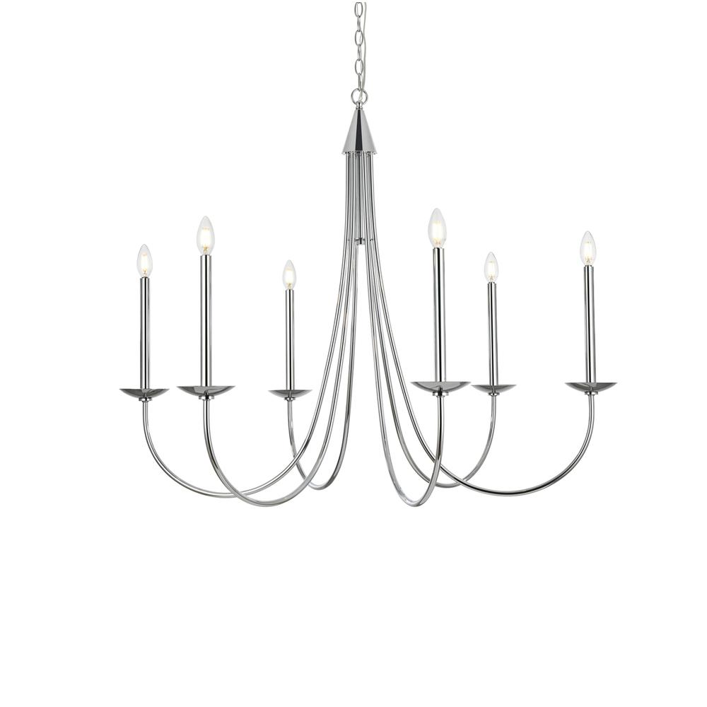 Cohen 42 Inch Chandelier In Chrome. Picture 2