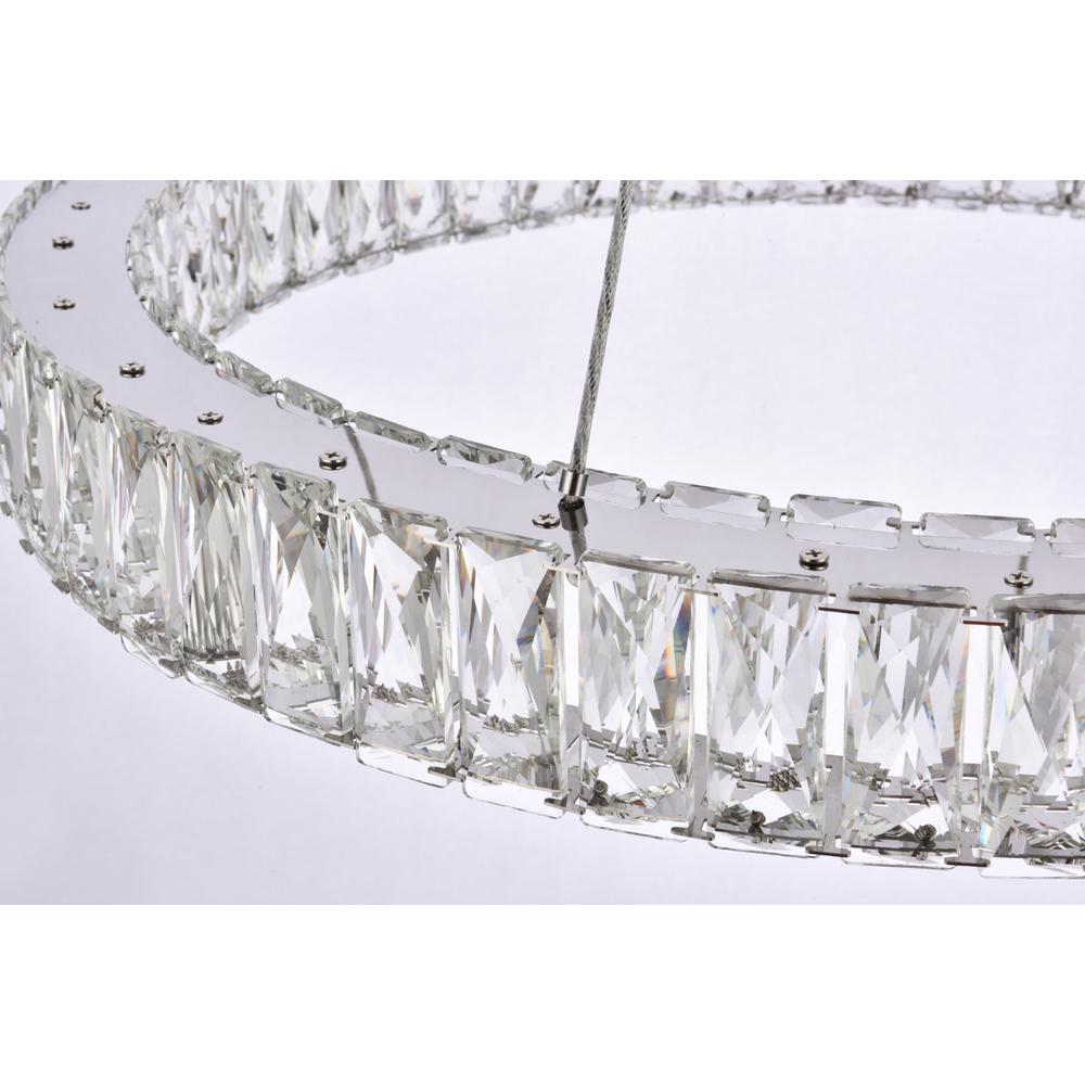 Monroe 26 Inch Led Round Single Pendant In Chrome. Picture 4