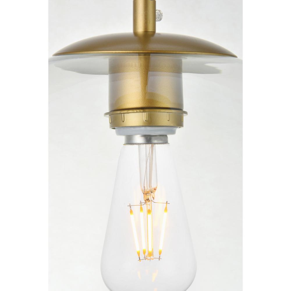 Baxter 1 Light Brass Pendant With Clear Glass. Picture 5