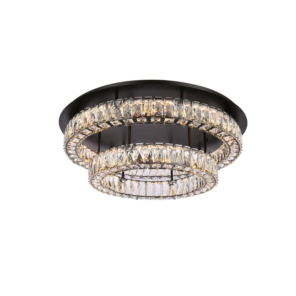Monroe 30 Inch Led Double Flush Mount In Black. Picture 2