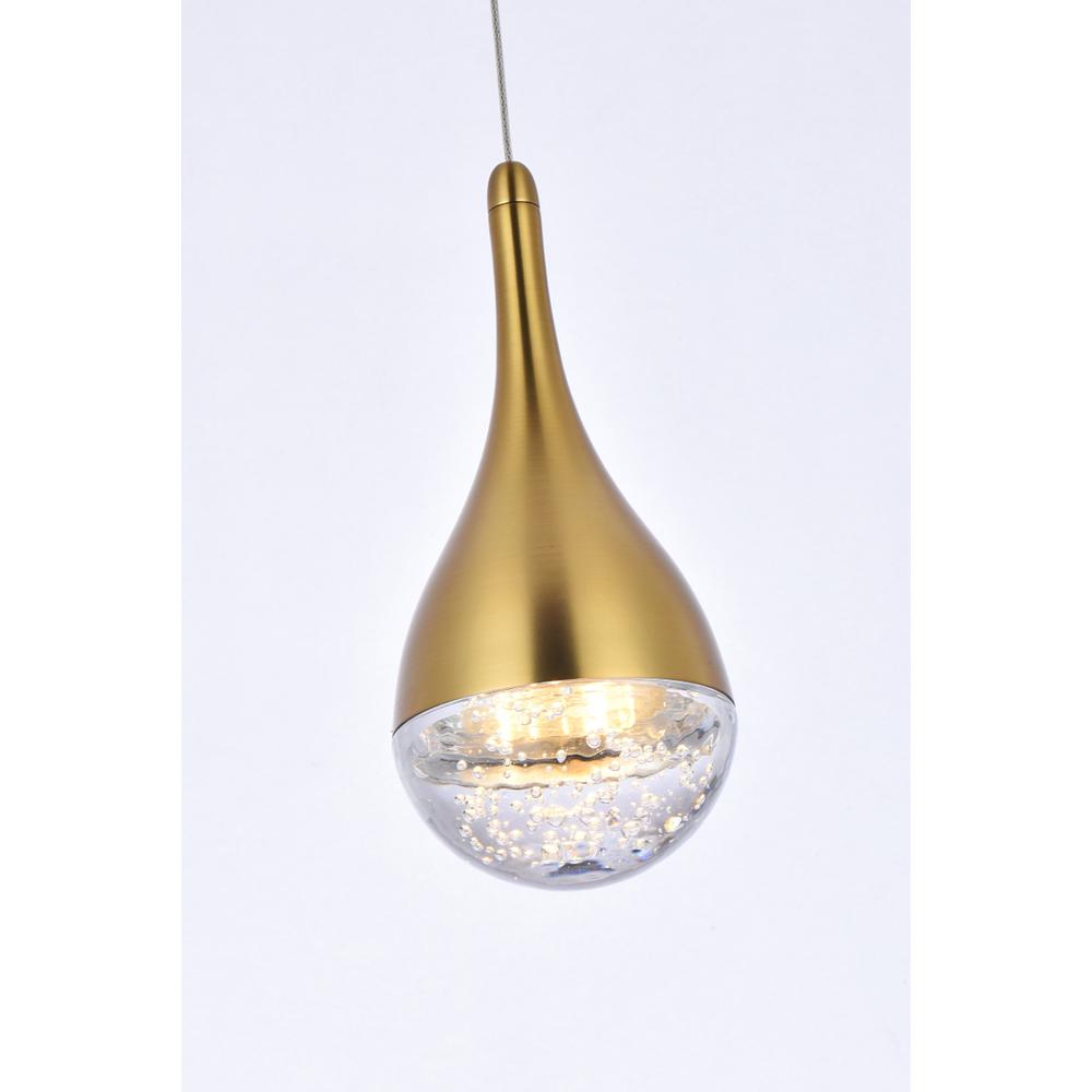 Amherst 5 Inch Led Pendant In Satin Gold. Picture 3