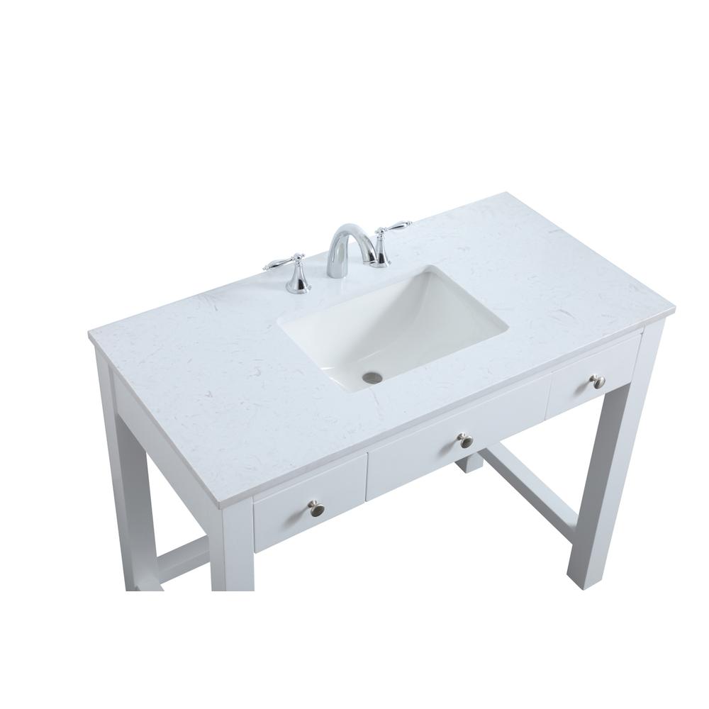 42 Inch Ada Compliant Bathroom Vanity In White. Picture 10