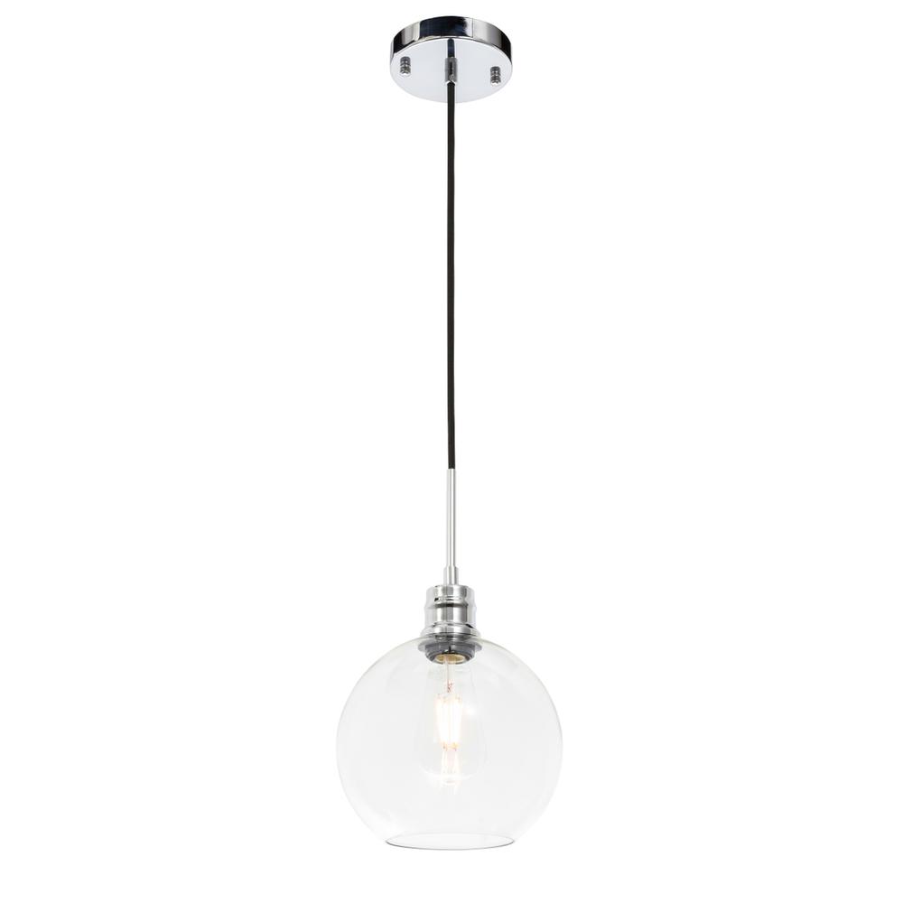 Emett 1 Light Chrome And Clear Glass Pendant. Picture 5