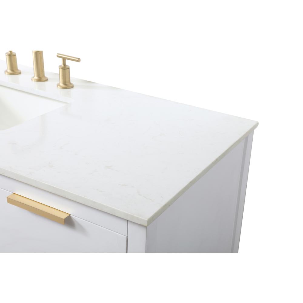 54 Inch Single Bathroom Vanity In White. Picture 11