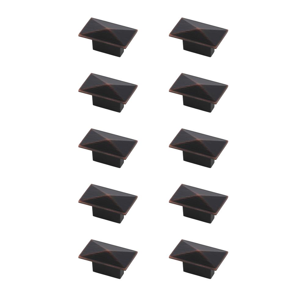 Perry 2" Oil-Rubbed Bronze Rectangle Knob Multipack (Set Of 10). Picture 1