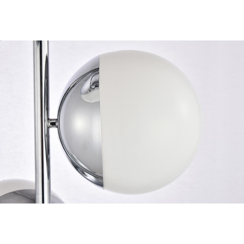 Eclipse 3 Lights Chrome Floor Lamp With Frosted White Glass. Picture 3