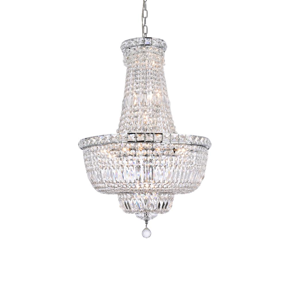 Tranquil 22 Light Chrome Chandelier Clear Royal Cut Crystal. Picture 2