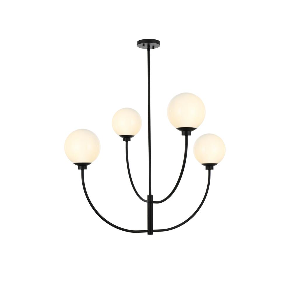 Nyomi 36 Inch Chandelier In Black. Picture 1