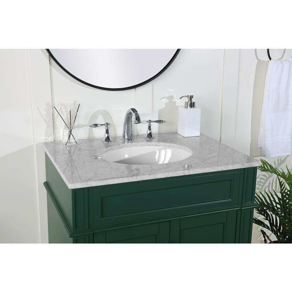 30 Inch Single Bathroom Vanity In Green. Picture 5