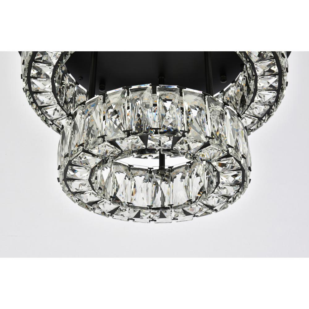 Monroe 18 Inch Led Double Flush Mount In Black. Picture 3