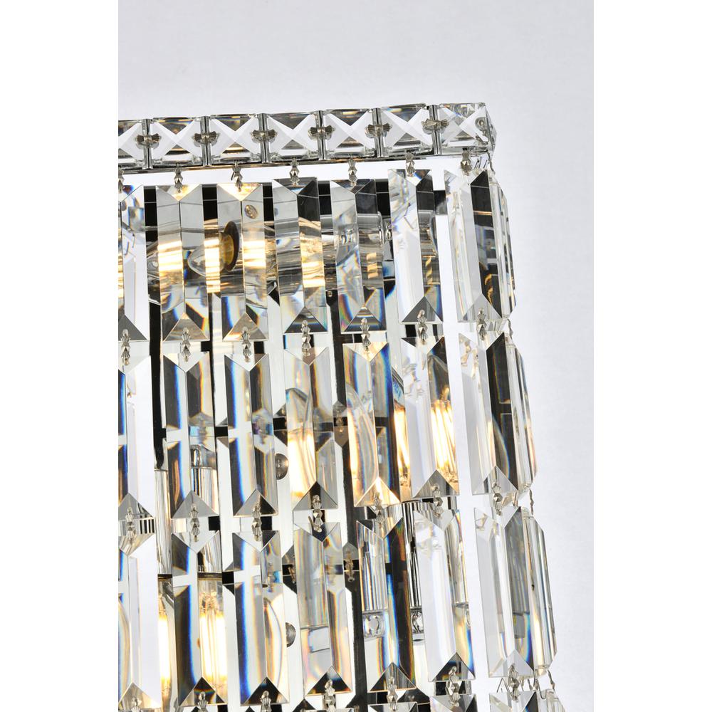 Maxime 4 Light Chrome Wall Sconce Clear Royal Cut Crystal. Picture 3