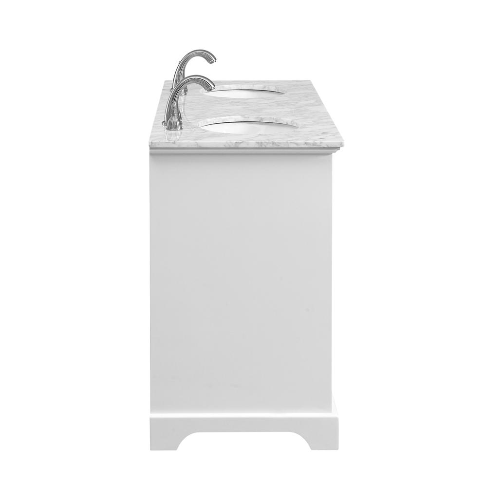 60 In. Double Bathroom Vanity Set In White. Picture 7