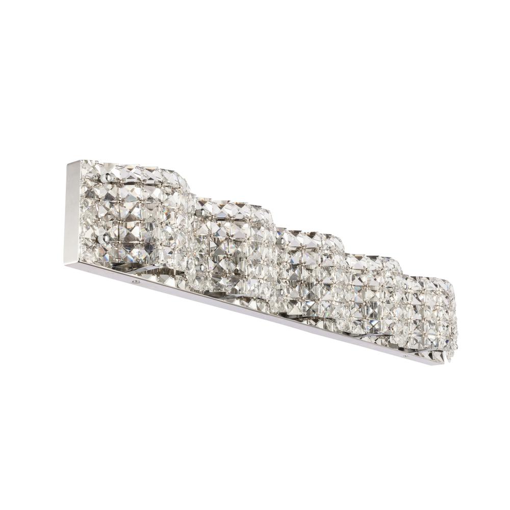 Ollie 5 Light Chrome And Clear Crystals Wall Sconce. Picture 7