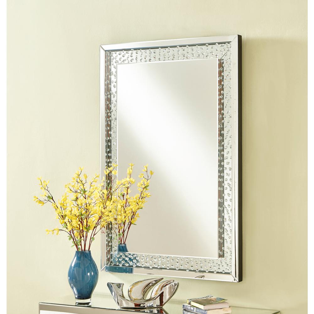 Sparkle 31 In. Contemporary Rectangle Mirror In Clear. Picture 4